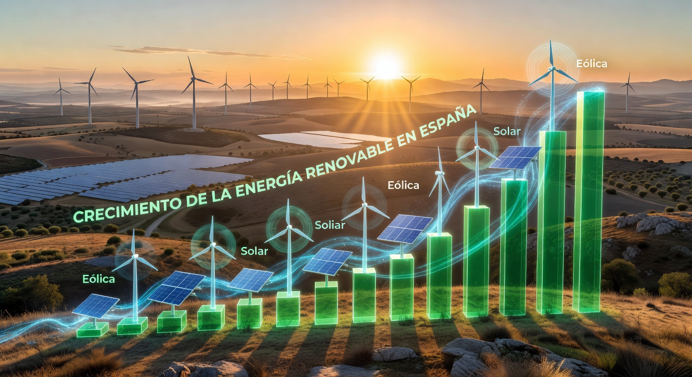 Crecimiento energías renovables España